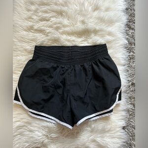 Black Athletic Shorts with White Trim